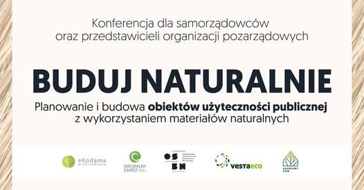 Napis - Buduj Naturalnie- konferencja
