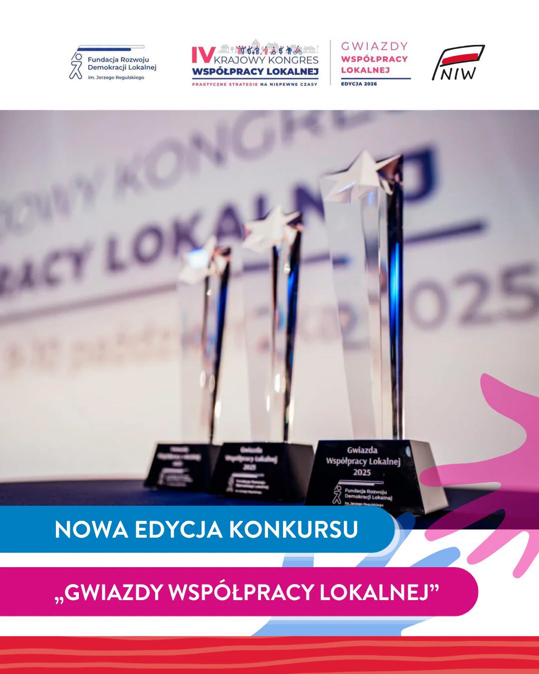 statuetki i napis gwiazdy Wspólpracy lokalnej